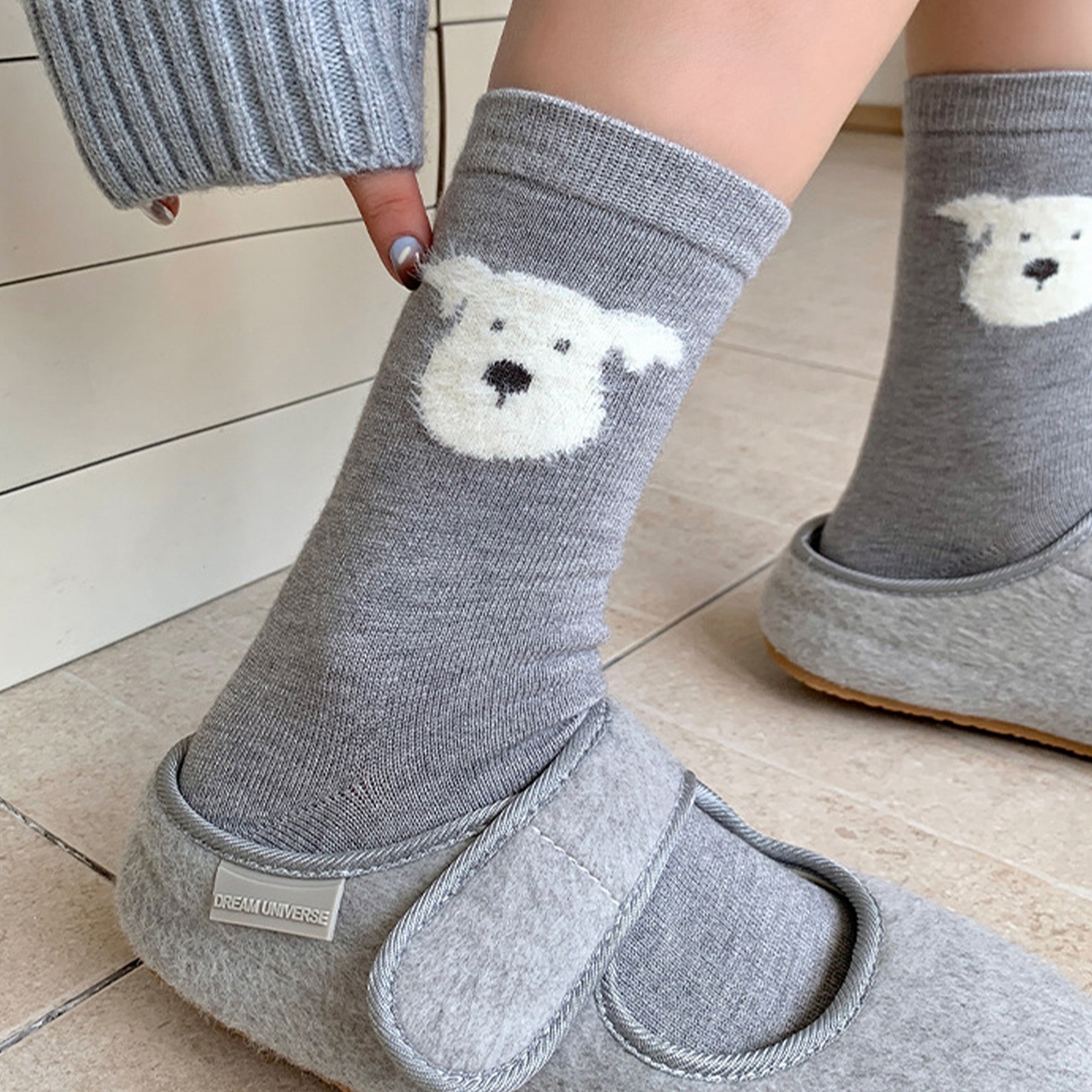 Anna-Kaci 2-Pack Womens Warm Crew Socks Soft Knit Cute Pattern Comfort Fit
