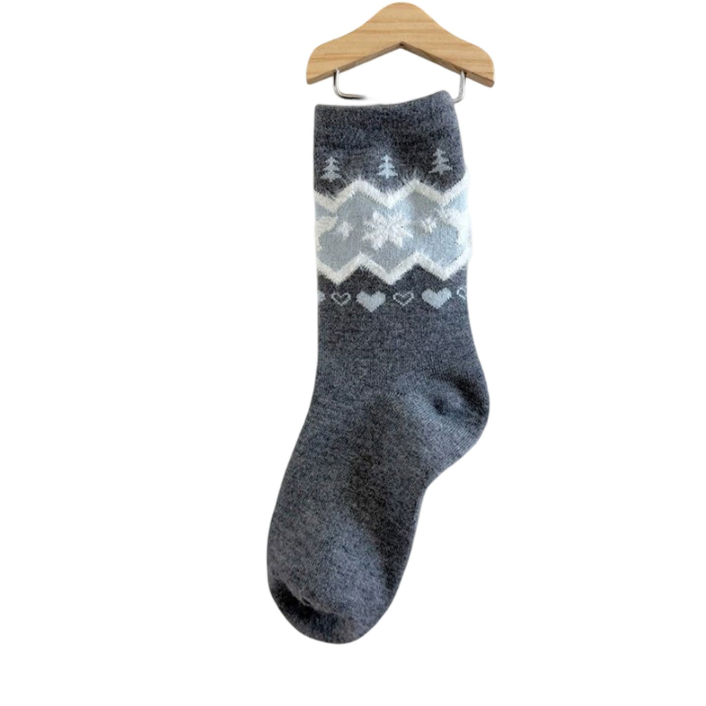 Anna-Kaci 2-Pack Womens Warm Crew Socks Soft Knit Cute Pattern Comfort Fit