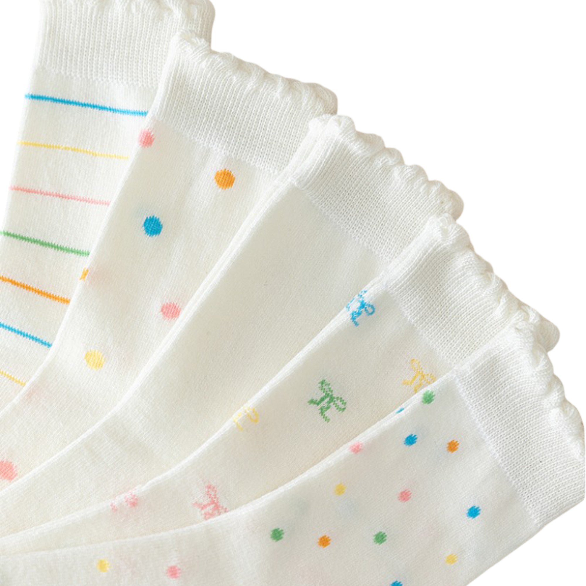 Anna-Kaci 3-Pack Womens Cotton Ruffle Crew Socks with Cute Pattern Design
