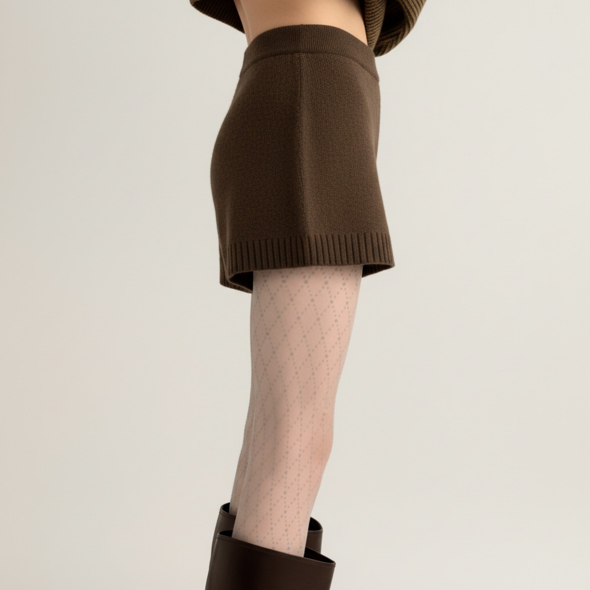 Anna-Kaci Women's Sheer Full Length Tights with Diamond Mesh Pattern and Soft Stretch Fit for Stylish Textured Feminine Legwear