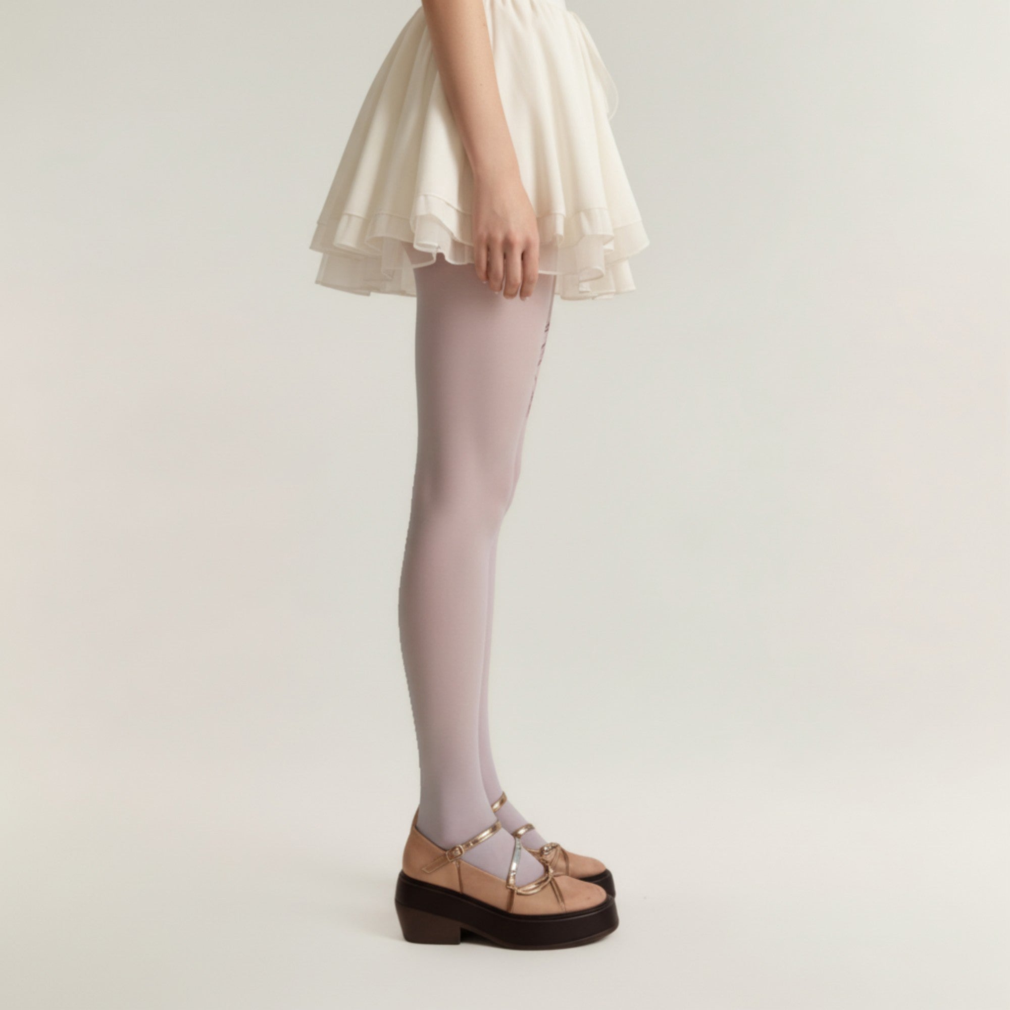 Anna-Kaci Women's Sheer Full Length Tights with Decorative Bow Thigh Print and Soft Stretch Fit for Delicate Feminine Styling