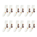 Anna-Kaci Womens Pure Cotton Crew Socks 6 Pairs Soft Breathable Cute Cartoon Design