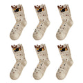 Anna-Kaci Womens Cotton Crew Socks 6 Pairs Soft Breathable Cute Dog Pattern Everyday Wear