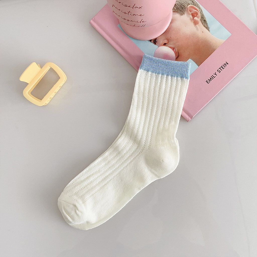 Anna-Kaci Womens Breathable Cotton Mesh Crew Socks 6 Pairs Lightweight
