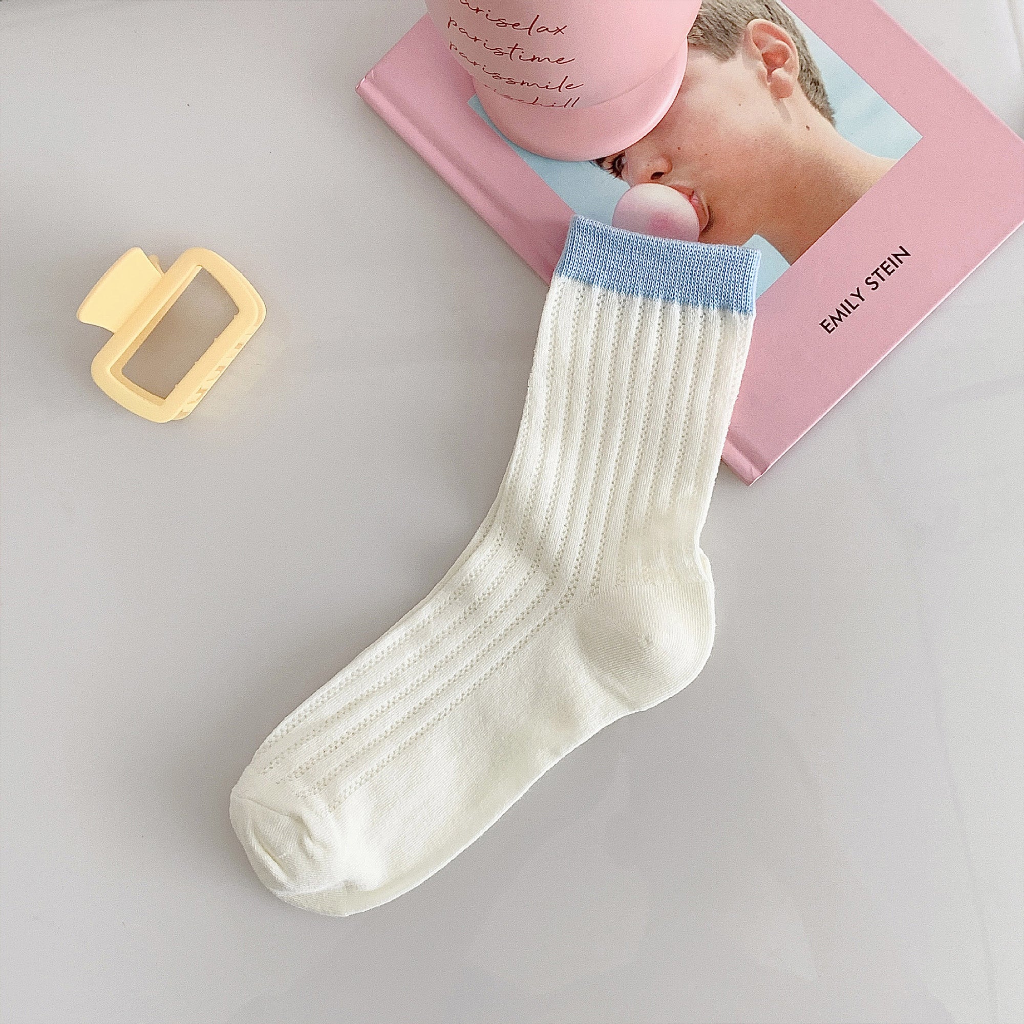 Anna-Kaci Womens Breathable Cotton Mesh Crew Socks 6 Pairs Lightweight