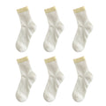 Anna-Kaci Womens Breathable Cotton Mesh Crew Socks 6 Pairs Lightweight