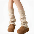 Anna-Kaci Women's Knit Leg Warmers with Textured Cable Pattern Soft Stretch Fabric and Slouchy Layered Fit