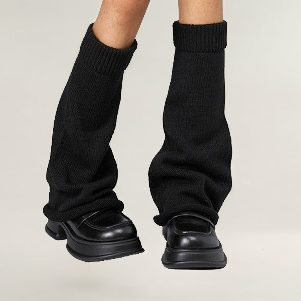 Anna-Kaci Women's Ribbed Knit Leg Warmers Slouchy Pull-On Boot Cover Winter Fashion Accessory