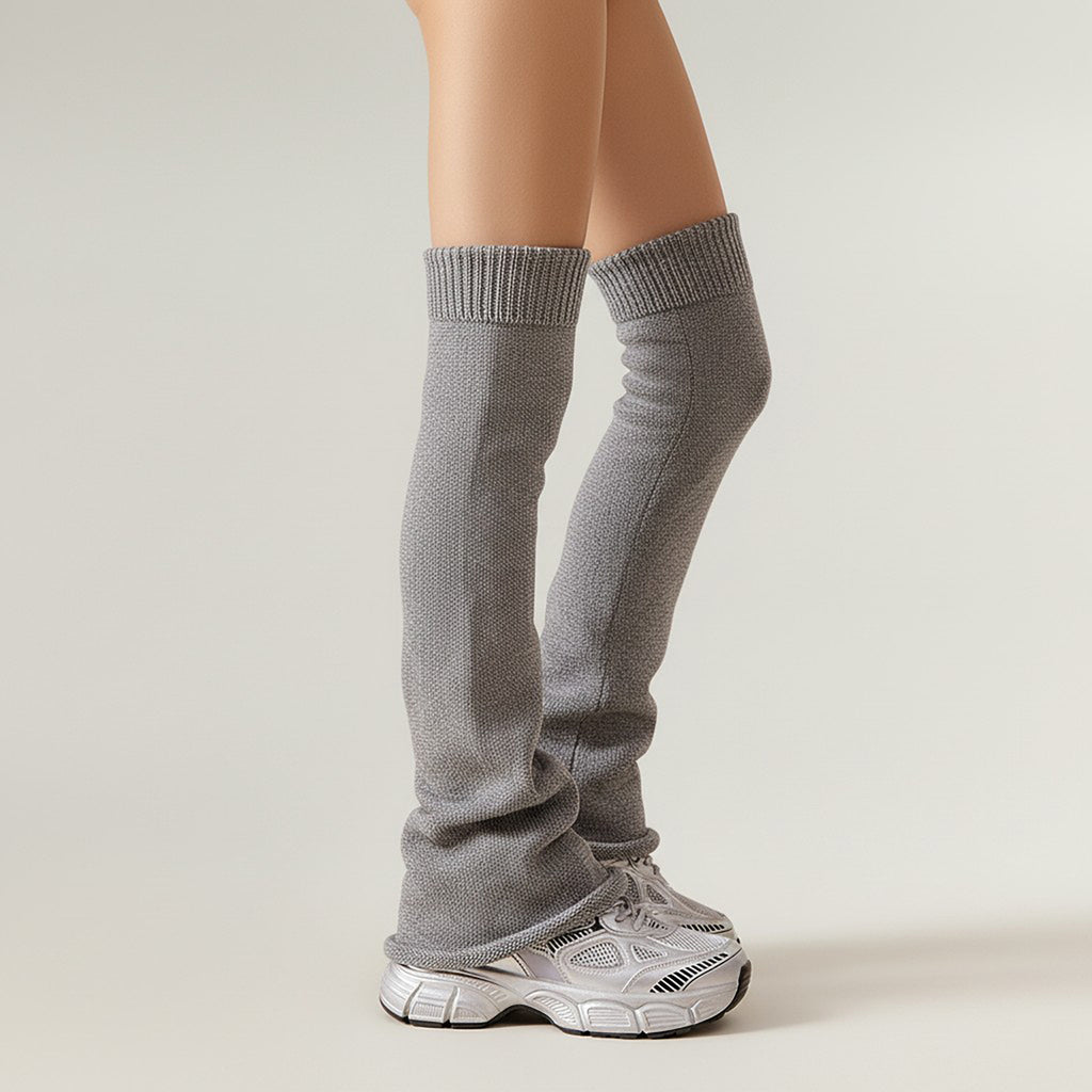 Anna-Kaci Women's Ribbed Knit Leg Warmers Slouchy Pull-On Boot Cover Winter Fashion Accessory