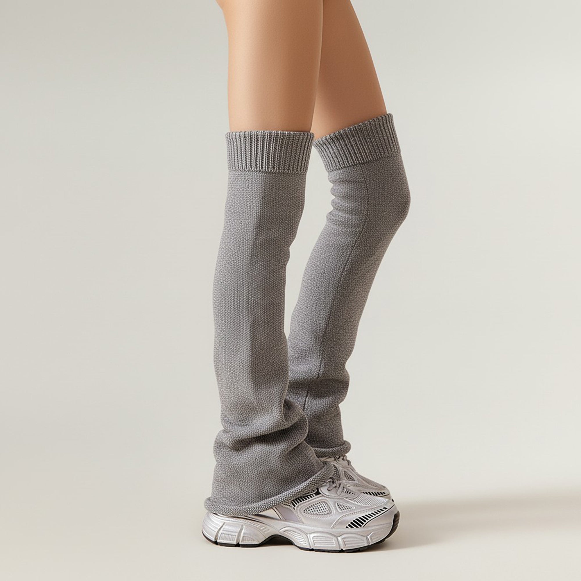 Anna-Kaci Women's Ribbed Knit Leg Warmers Slouchy Pull-On Boot Cover Winter Fashion Accessory