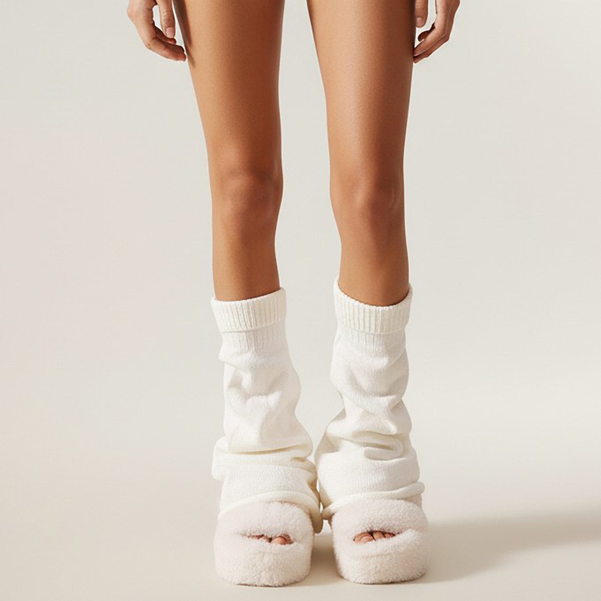 Anna-Kaci Women's Ribbed Knit Leg Warmers Slouchy Pull-On Boot Cover Winter Fashion Accessory