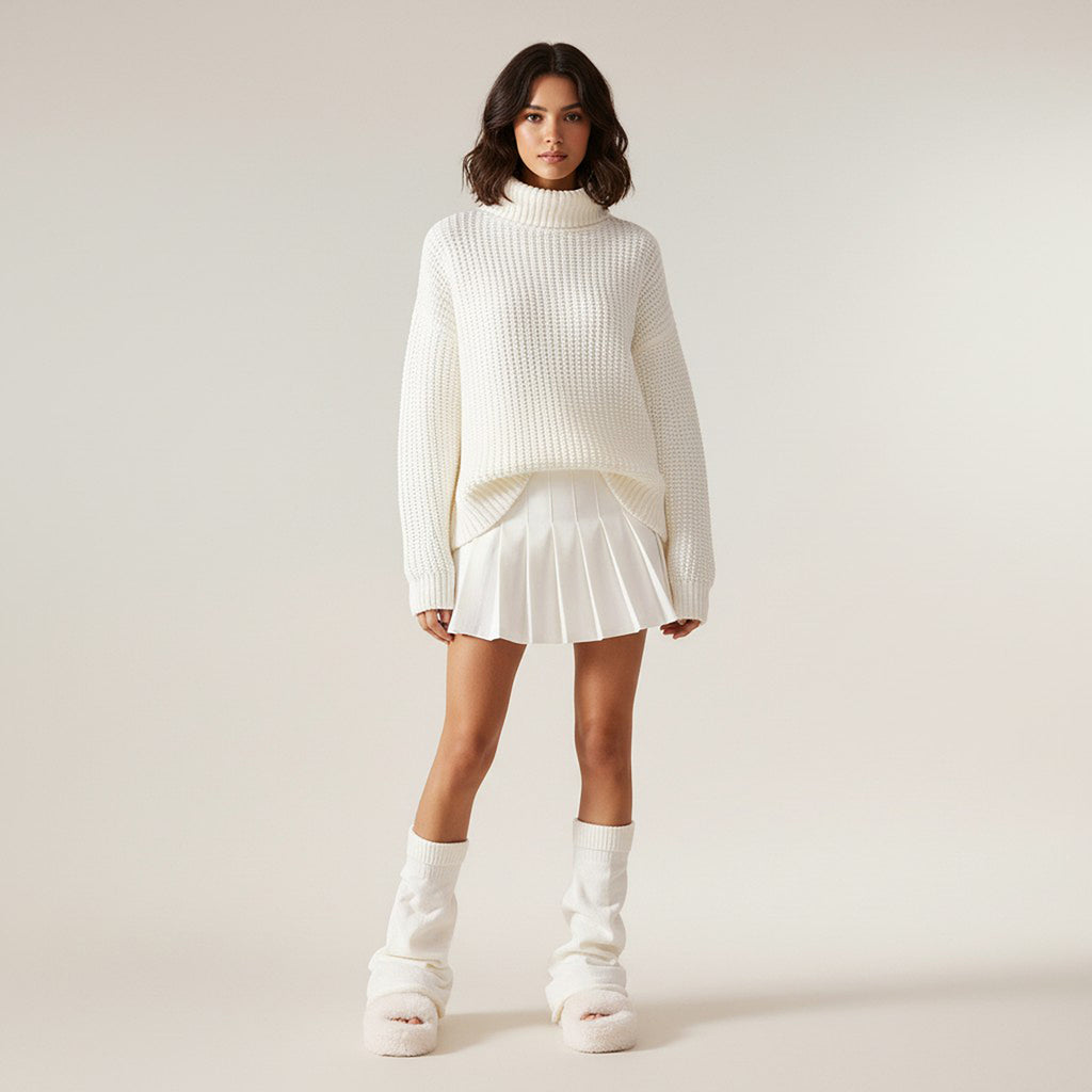 Anna-Kaci Women's Ribbed Knit Leg Warmers Slouchy Pull-On Boot Cover Winter Fashion Accessory