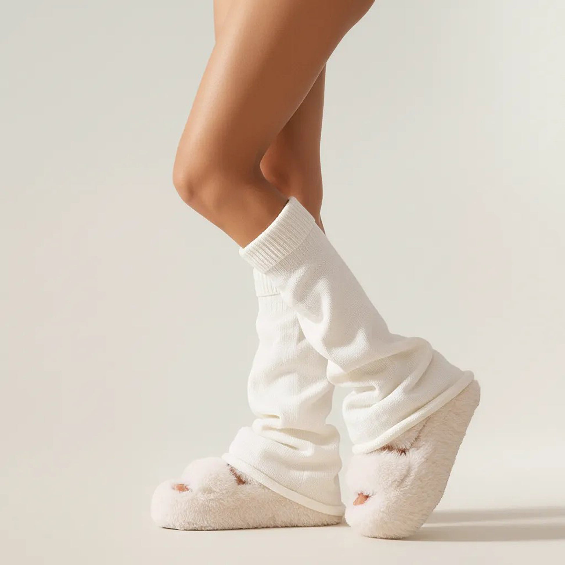 Anna-Kaci Women's Ribbed Knit Leg Warmers Slouchy Pull-On Boot Cover Winter Fashion Accessory