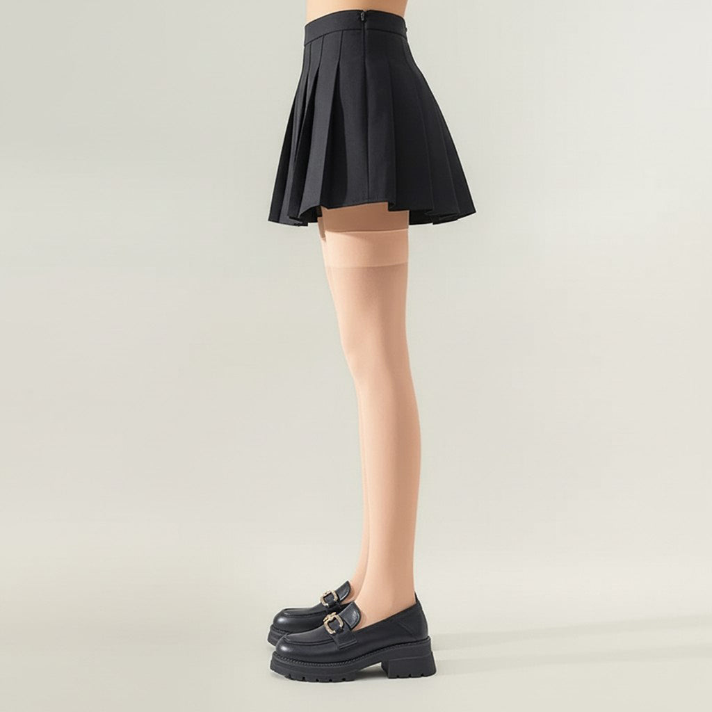 Anna-Kaci 2-PC Women's Opaque Thigh High Stockings Over the Knee Stretch Fit Fashion Legwear