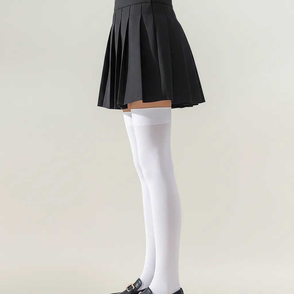Anna-Kaci 2-PC Women's Opaque Thigh High Stockings Over the Knee Stretch Fit Fashion Legwear