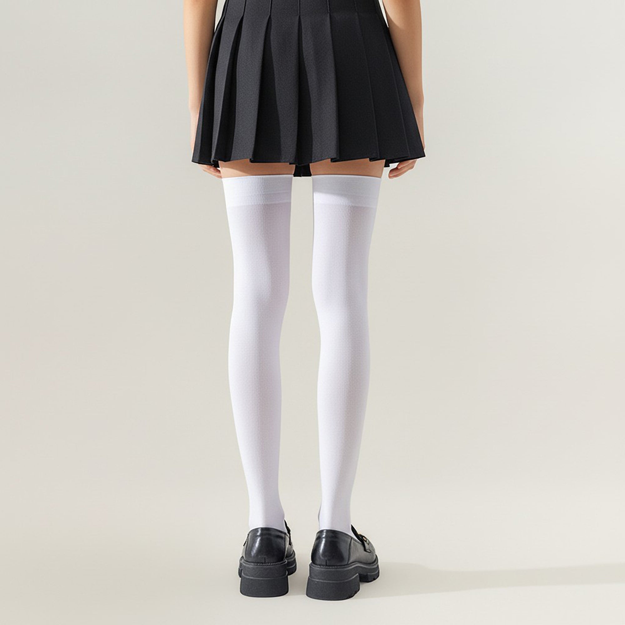 Anna-Kaci 2-PC Women's Opaque Thigh High Stockings Over the Knee Stretch Fit Fashion Legwear