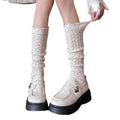 Anna-Kaci Women's Openwork Knit Crew Socks Soft Stretch Cozy Textured Socks for Everyday Wear and Layering