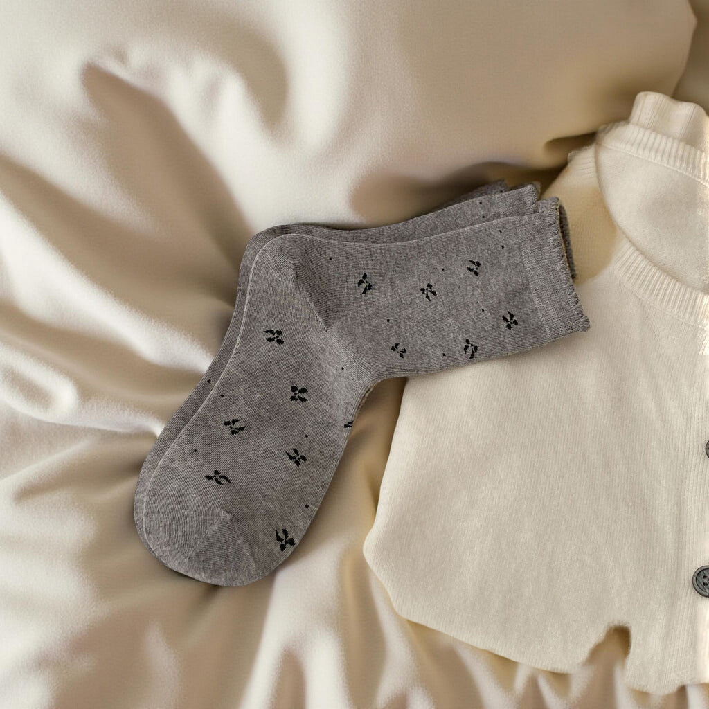 Anna-Kaci Women's 6-Pair Knit Crew Socks with Bow Detail Mixed Patterns Soft Stretch Casual Everyday Socks