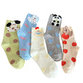 Anna-Kaci Women's 5-Pair Printed Crew Socks with Cute Animal and Playful Pattern Designs