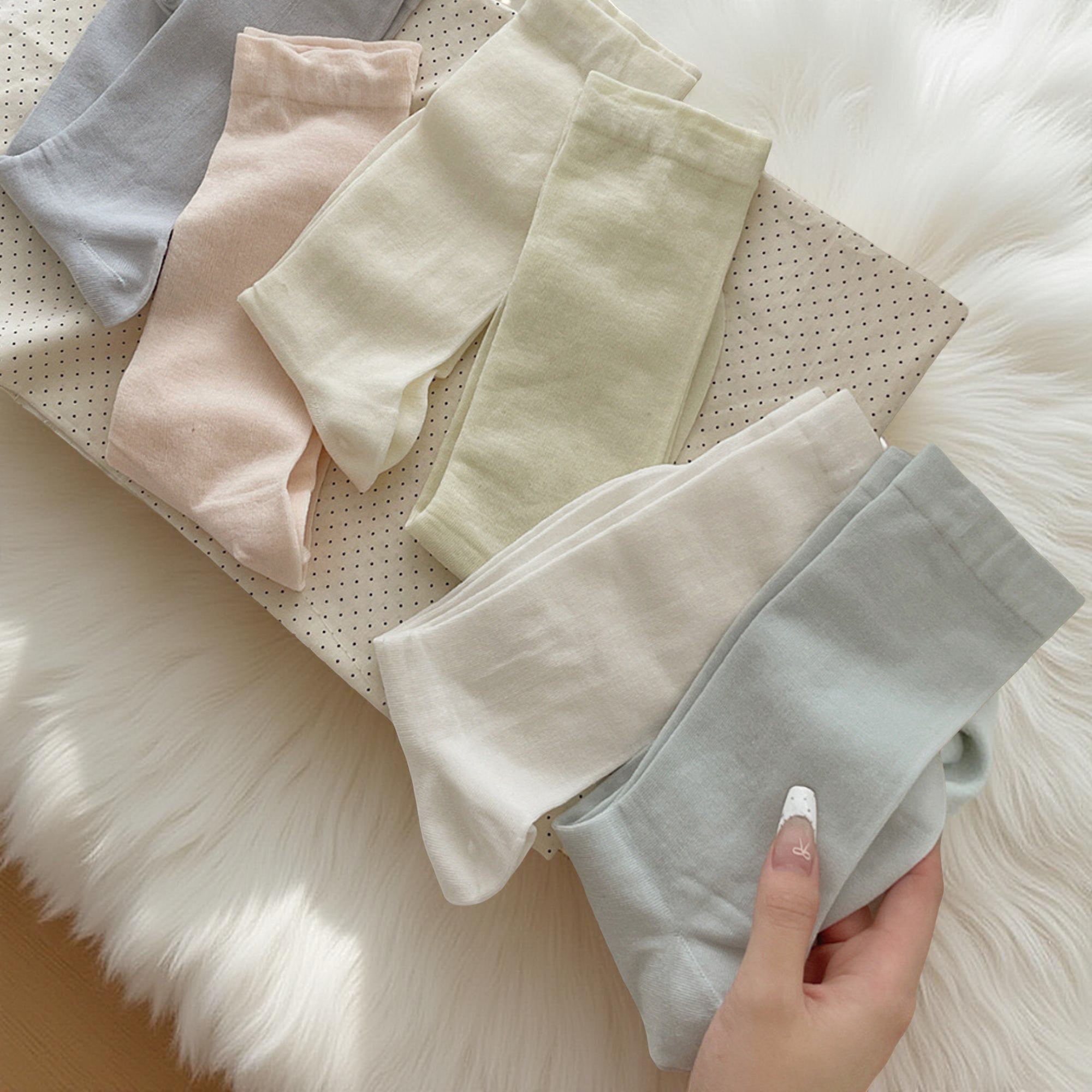 Anna-Kaci Women's 3-Pair Crew Socks Set Soft Knit Stretch Fabric Everyday Wardrobe Essentials