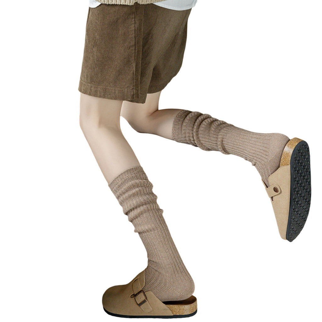 Anna-Kaci Women's Ribbed Knee-High Socks 4 or 6 Pair Soft Stretch Knit Classic Tall Length Everyday Style