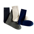 Anna-Kaci Men's Soft Knit Crew Socks 3 or 4 Pair Stretch Comfort with Ribbed Cuff and Minimal Embroidered Detail