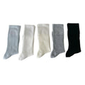Anna-Kaci Women's Ribbed Knit Crew Socks 5 Pair Set Soft Stretch Mid Calf Everyday Comfort Socks