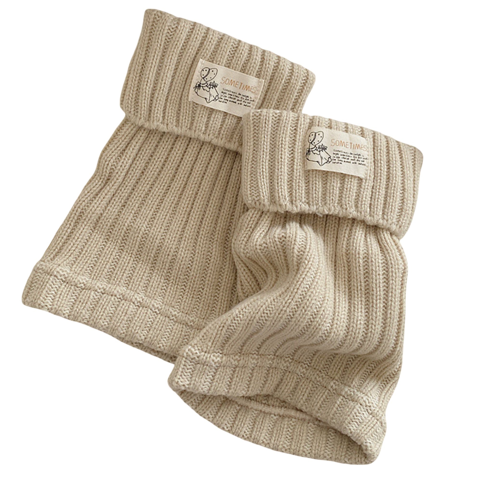 Anna-Kaci Women's Ribbed Knit Slouchy Leg Warmers Fold Over Cuff Soft Stretch Comfort 1 Pair