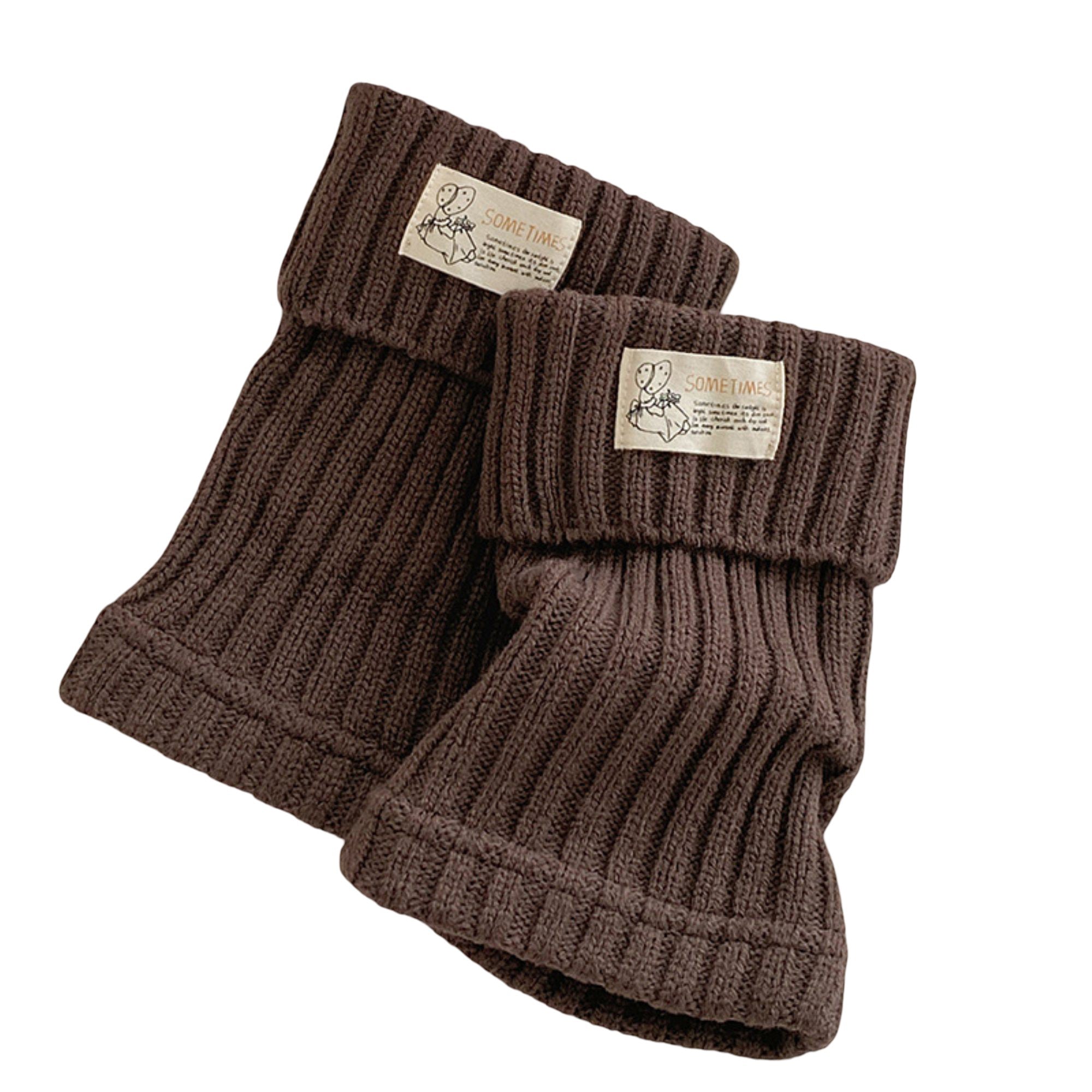 Anna-Kaci Women's Ribbed Knit Slouchy Leg Warmers Fold Over Cuff Soft Stretch Comfort 1 Pair