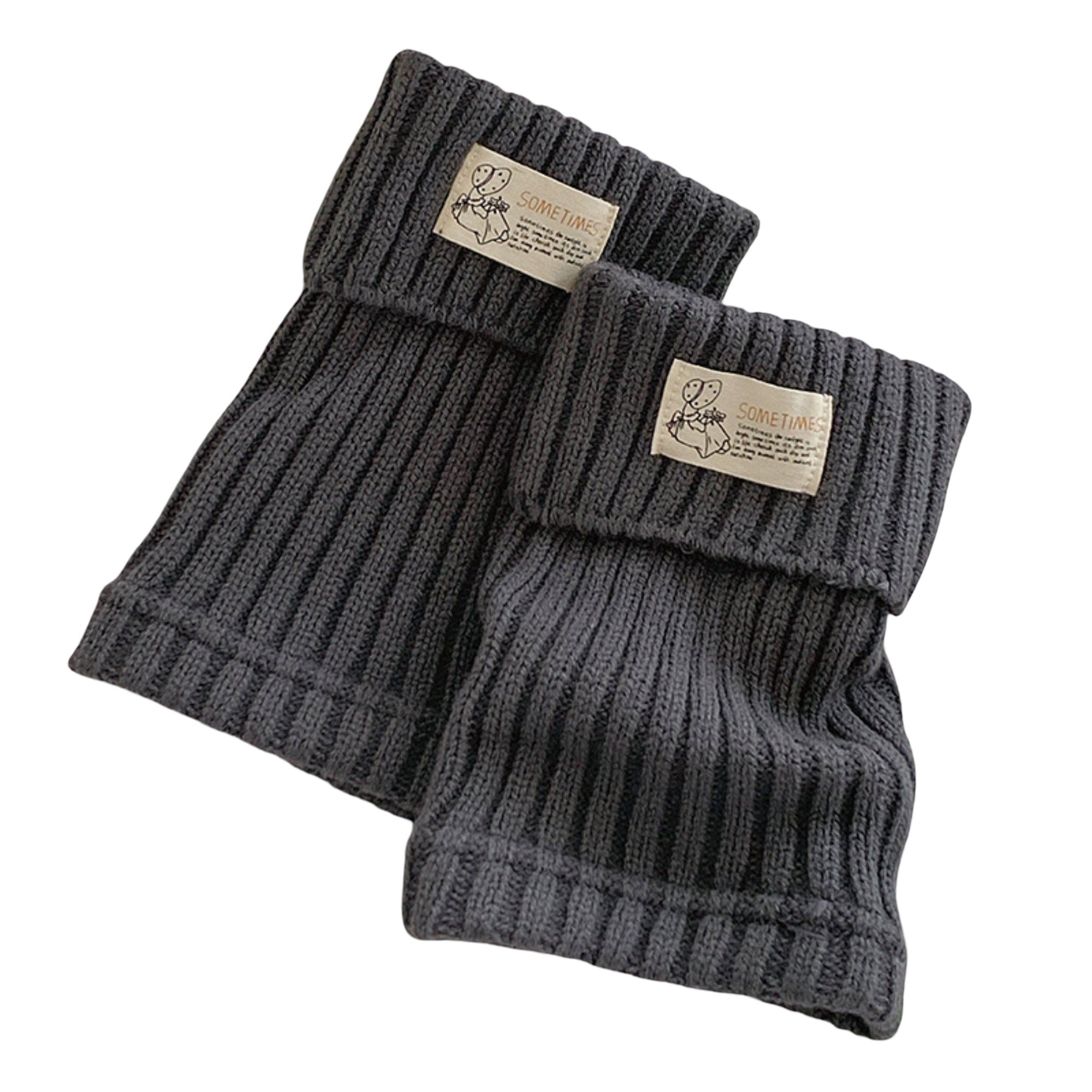 Anna-Kaci Women's Ribbed Knit Slouchy Leg Warmers Fold Over Cuff Soft Stretch Comfort 1 Pair