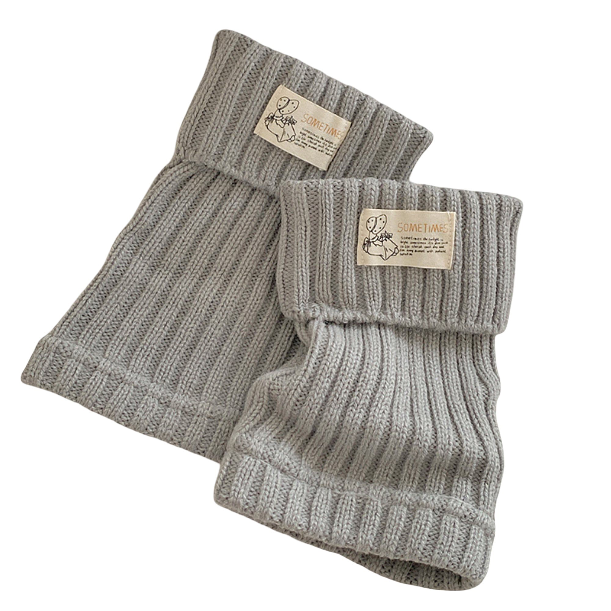 Anna-Kaci Women's Ribbed Knit Slouchy Leg Warmers Fold Over Cuff Soft Stretch Comfort 1 Pair