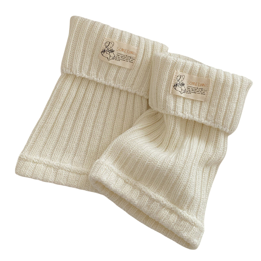 Anna-Kaci Women's Ribbed Knit Slouchy Leg Warmers Fold Over Cuff Soft Stretch Comfort 1 Pair