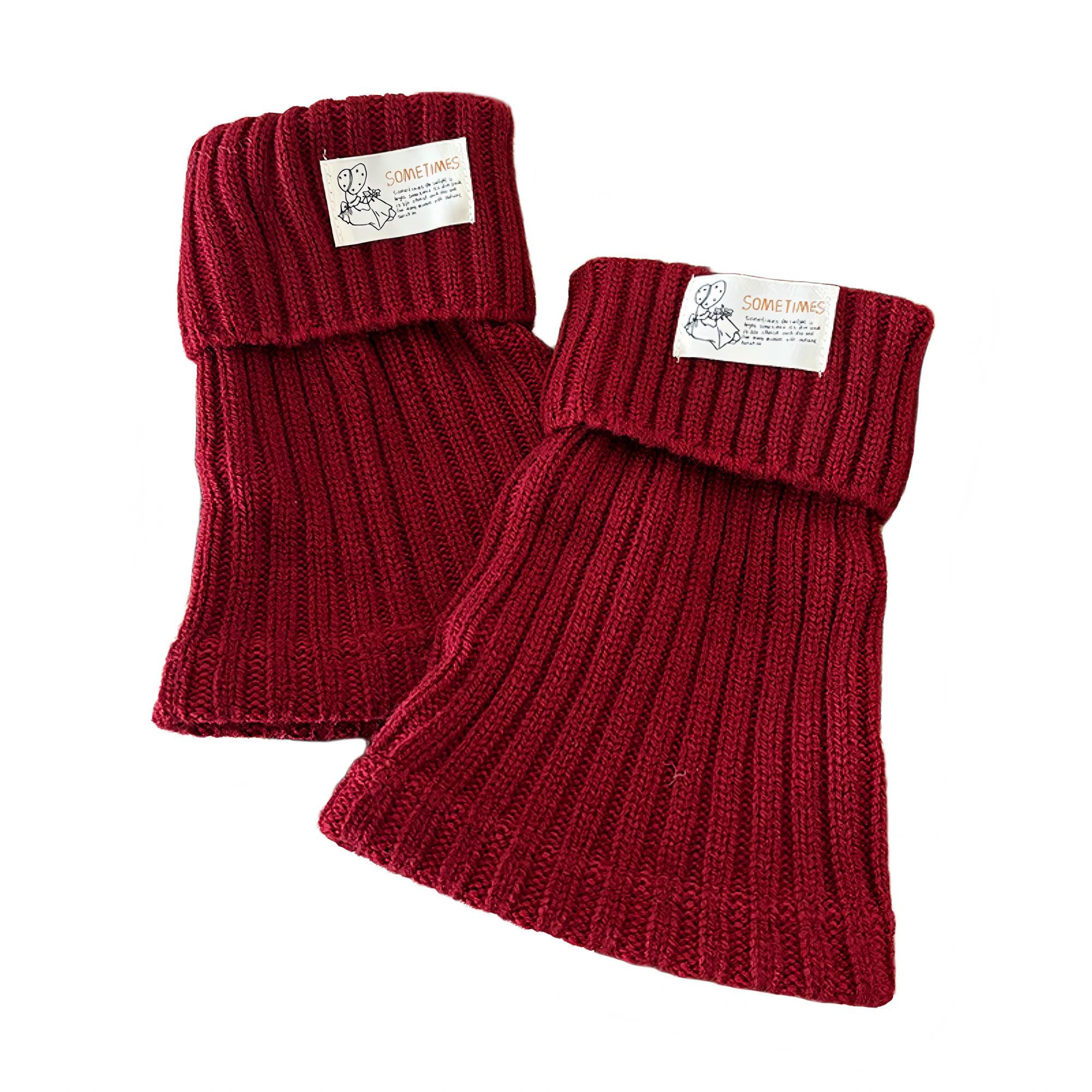 Anna-Kaci Women's Ribbed Knit Slouchy Leg Warmers Fold Over Cuff Soft Stretch Comfort 1 Pair