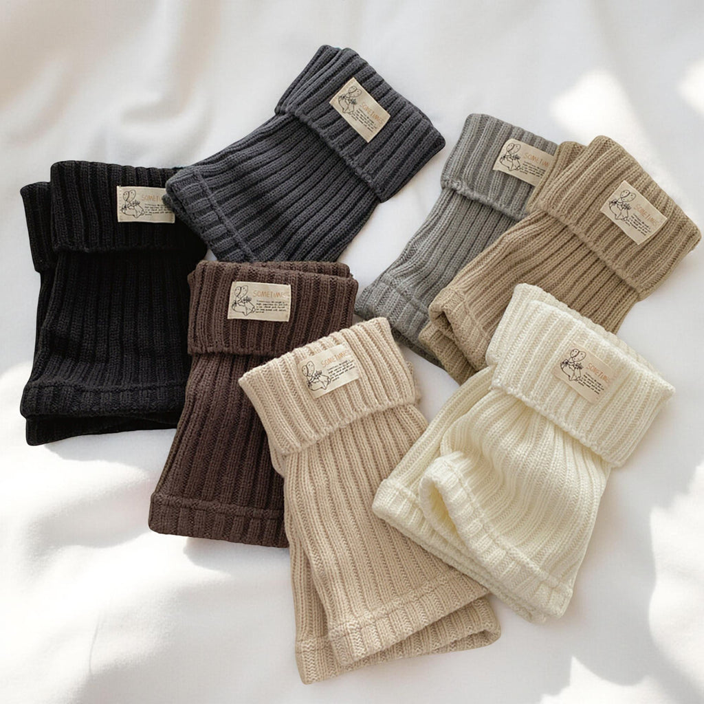 Anna-Kaci Women's Ribbed Knit Slouchy Leg Warmers Fold Over Cuff Soft Stretch Comfort 1 Pair