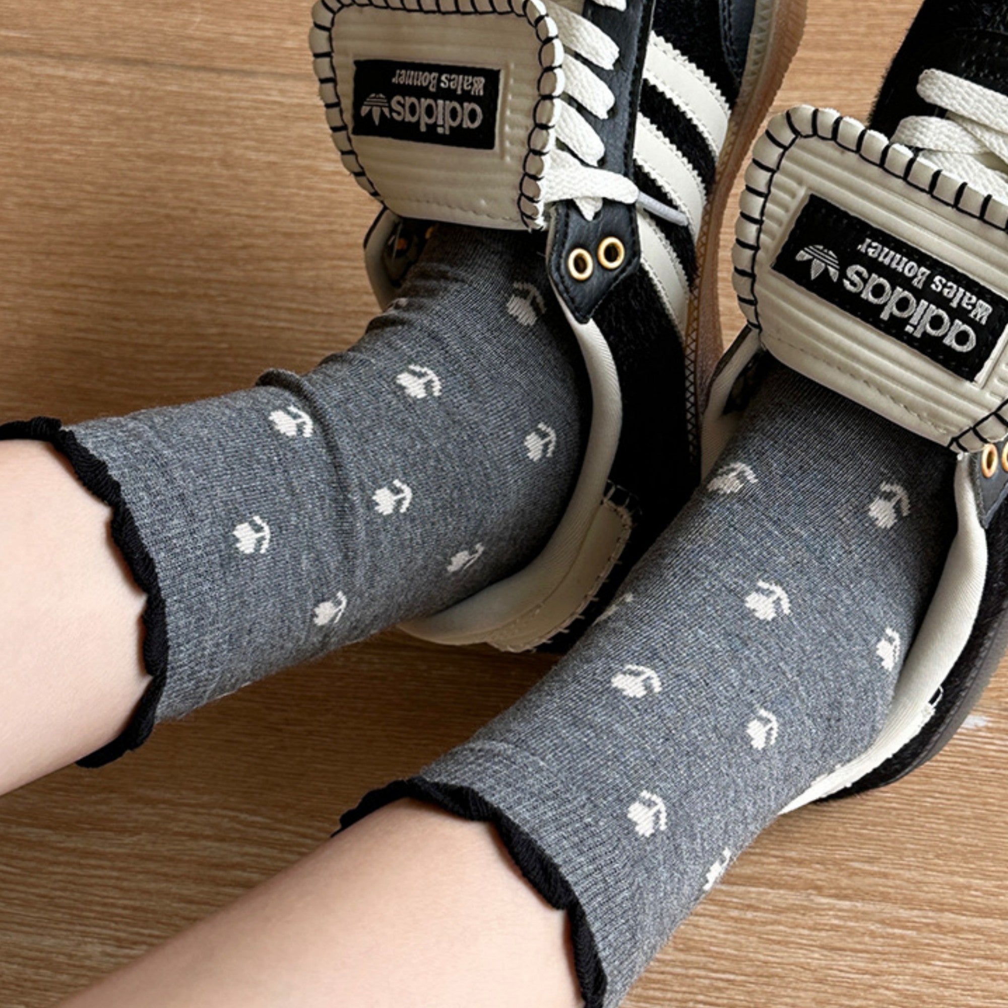 Anna-Kaci Women's 3 Pair Crew Socks Minimal Printed Design Soft Stretch Knit Mid Calf Casual Sock Set US 5-10.5