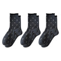 Anna-Kaci Women's 3 Pair Crew Socks Minimal Printed Design Soft Stretch Knit Mid Calf Casual Sock Set US 5-10.5