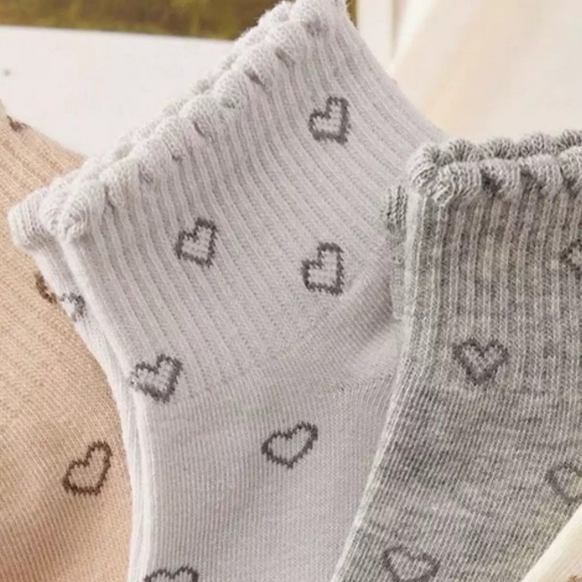 Anna-Kaci Women's 5 Pair Ankle Socks Soft Stretch Knit Ribbed Cuff Casual Giftable Sock Set US 5-10.5