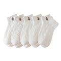 Anna-Kaci Women's 5 Pair Ankle Socks Soft Stretch Knit Ribbed Cuff Casual Giftable Sock Set US 5-10.5