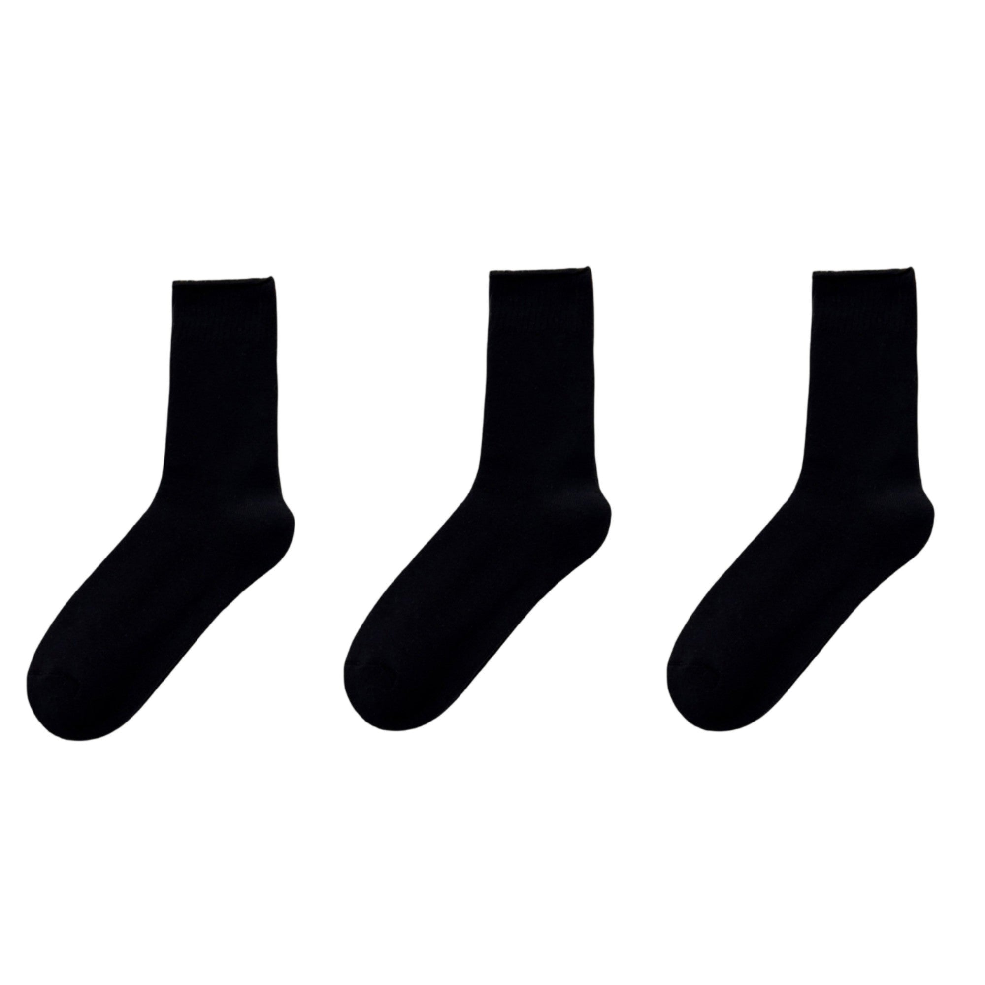 Anna-Kaci Women's 3-Pair Crew Socks Soft Knit Fabric Ribbed Cuff Comfortable Everyday Wear Giftable Basic Sock Set