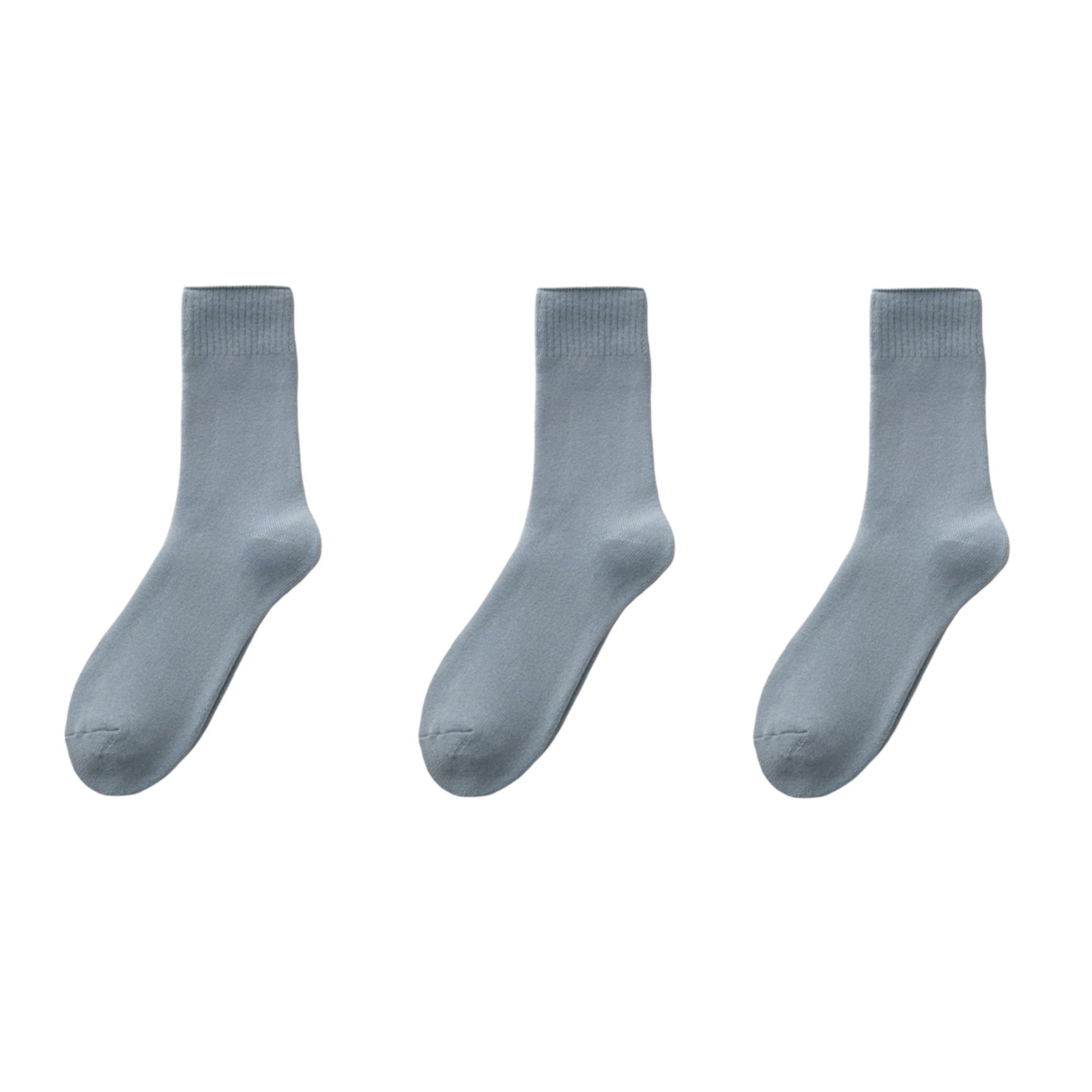 Anna-Kaci Women's 3-Pair Crew Socks Soft Knit Fabric Ribbed Cuff Comfortable Everyday Wear Giftable Basic Sock Set