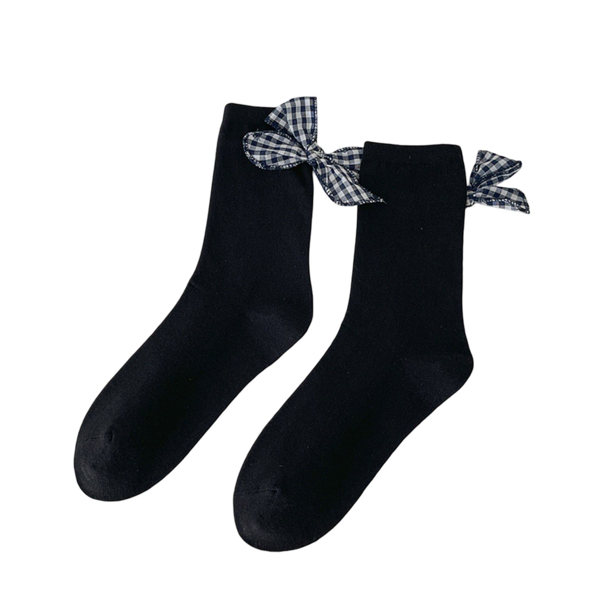 Anna-Kaci Women's 5-Pair Ankle Socks with Decorative Bow Detail Soft Knit Fabric Comfortable Everyday Giftable Sock Set
