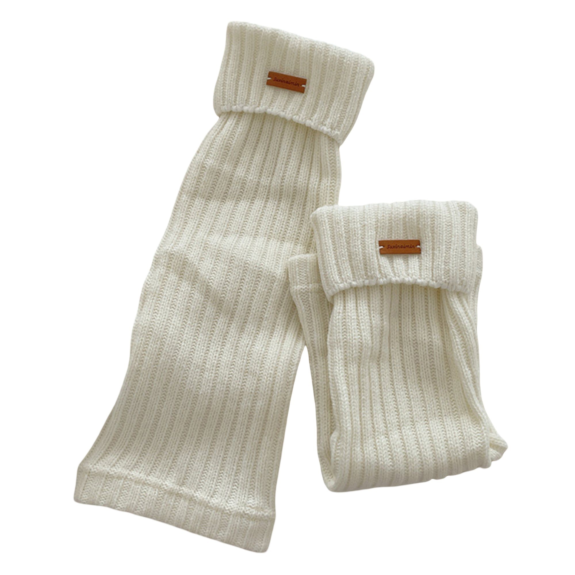 Anna-Kaci Women's Slouchy Ribbed Leg Warmer Socks Soft Stretch Knit Cozy Layering Single Pair Fashion Sock