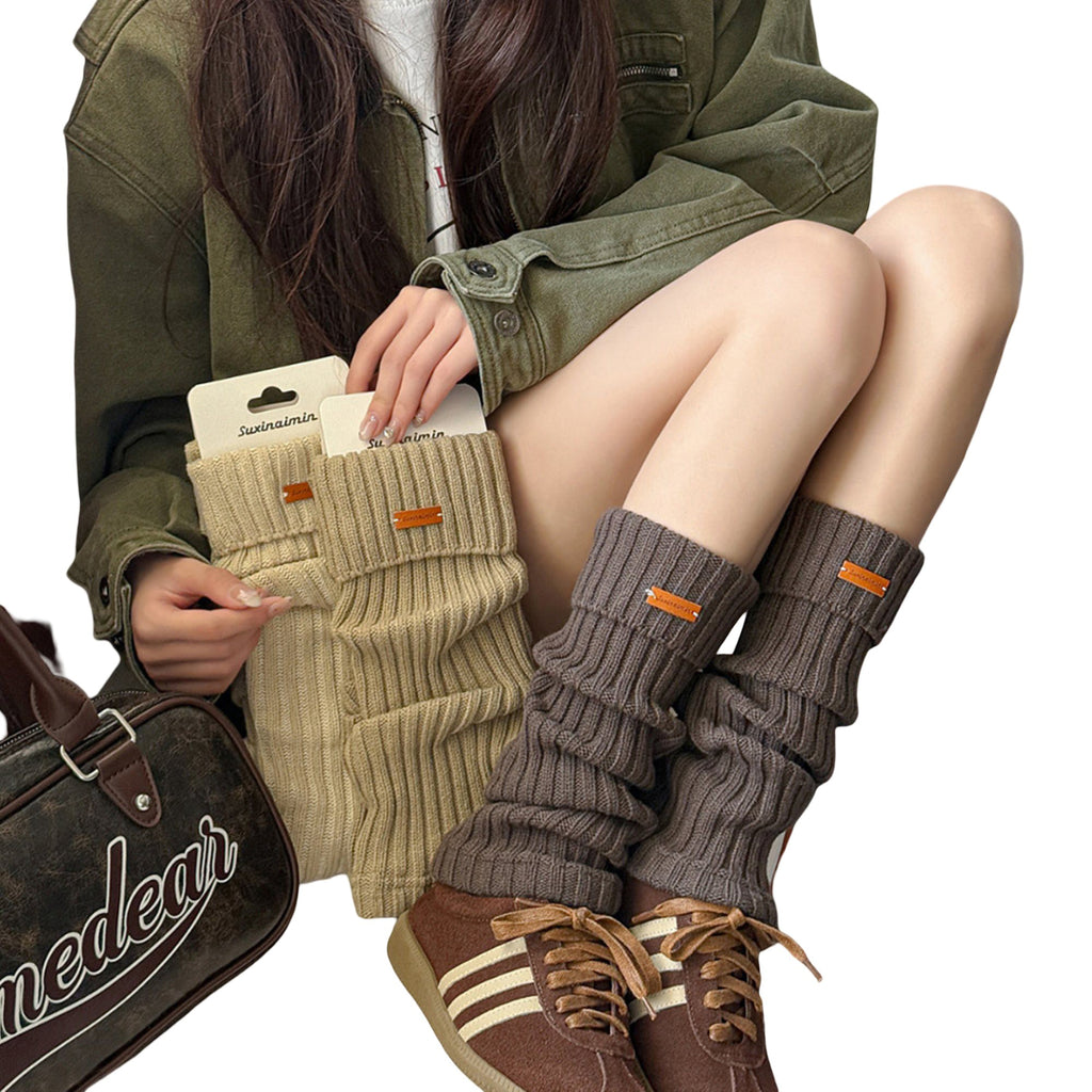 Anna-Kaci Women's Slouchy Ribbed Leg Warmer Socks Soft Stretch Knit Cozy Layering Single Pair Fashion Sock