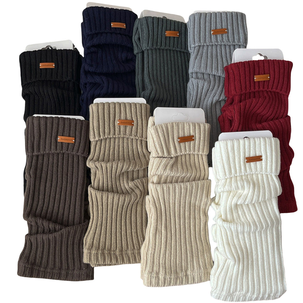 Anna-Kaci Women's Slouchy Ribbed Leg Warmer Socks Soft Stretch Knit Cozy Layering Single Pair Fashion Sock