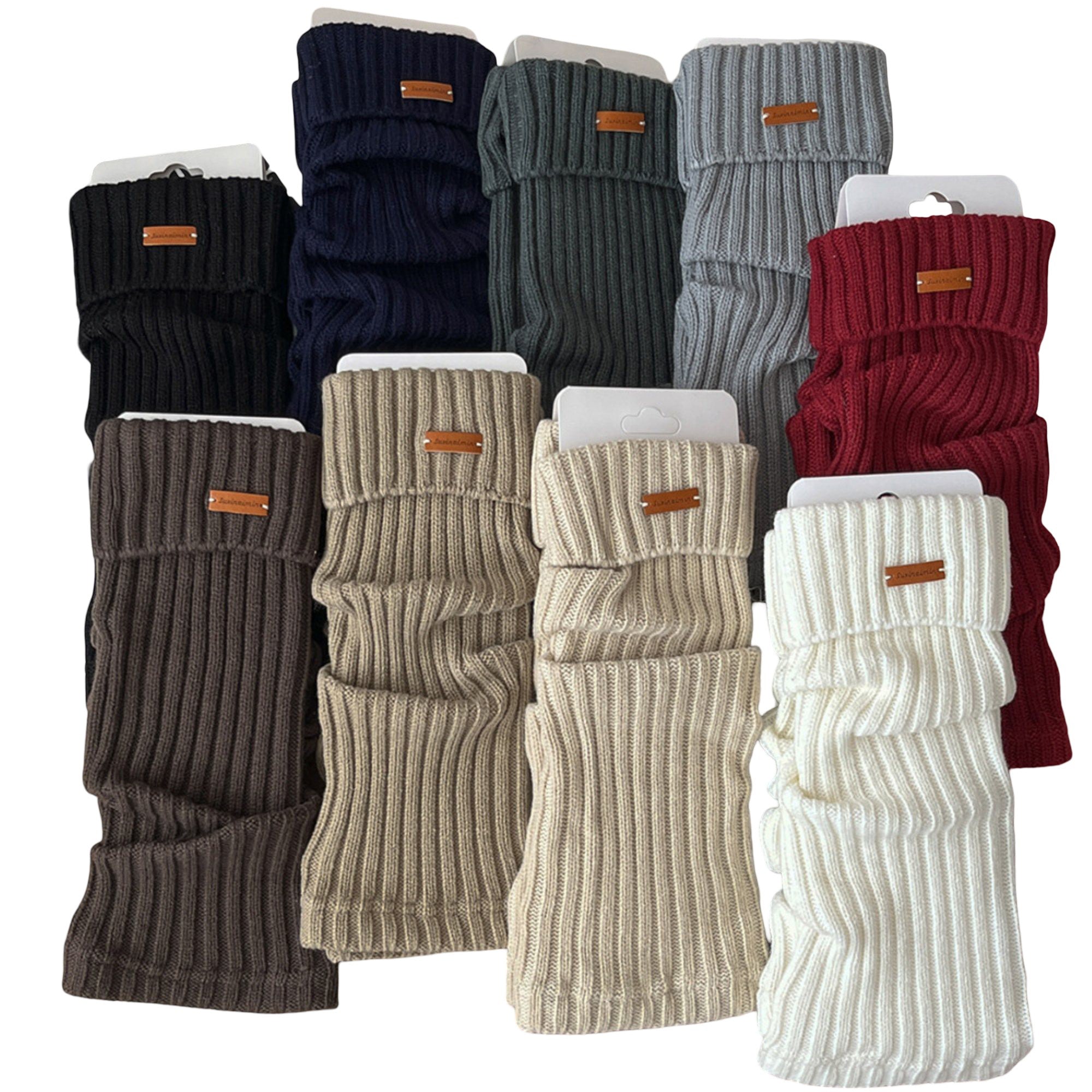 Anna-Kaci Women's Slouchy Ribbed Leg Warmer Socks Soft Stretch Knit Cozy Layering Single Pair Fashion Sock