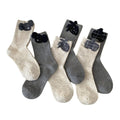 Anna-Kaci Women's 6-Pair Crew Socks Soft Knit Fabric with Subtle Patterned Cuff Comfortable Everyday Giftable Sock Set