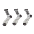 Anna-Kaci Women's 3-Pair Sheer Ankle Socks with Embroidered Bear Detail Lightweight Mesh Sock Set