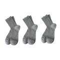 Anna-Kaci Women's 3-Pair Ribbed Crew Socks Soft Stretch Knit Classic Everyday Comfort Sock Set