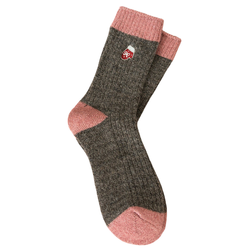 Anna-Kaci Women's 3-Pair Ribbed Crew Socks with Embroidered Accent Soft Knit Everyday Comfort Sock Set