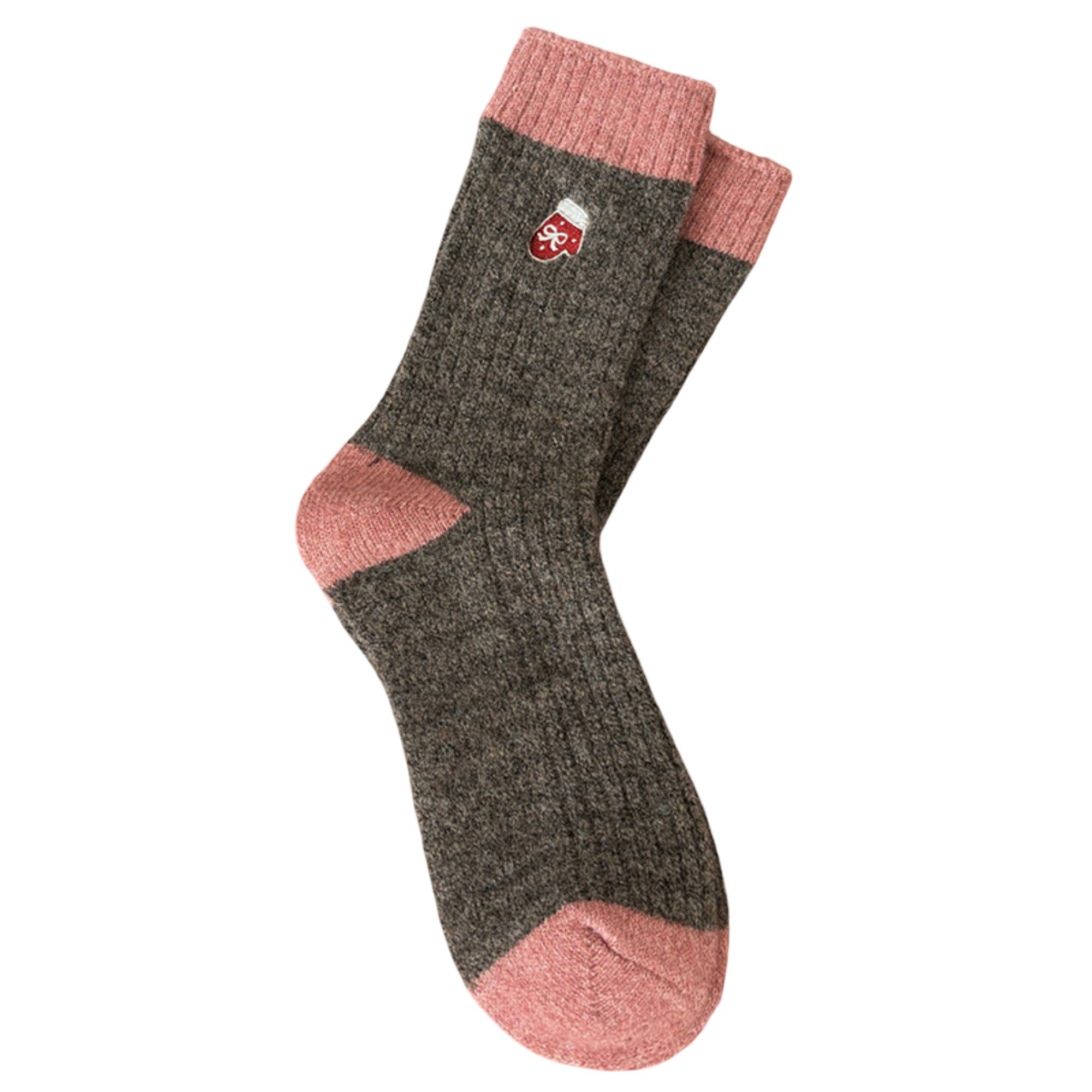 Anna-Kaci Women's 3-Pair Ribbed Crew Socks with Embroidered Accent Soft Knit Everyday Comfort Sock Set